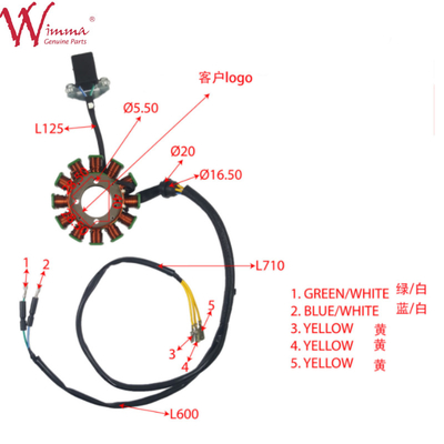 دراجة نارية مغناطيسية ستاتور كوب ستاتور Comp DY200WOLF جودة جيدة 8 قطب